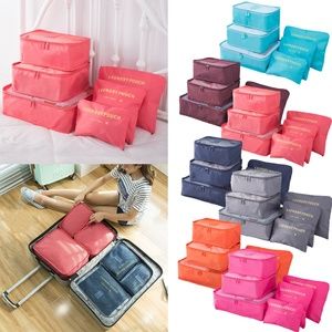 6Pcs Travel Packing Cubes Luggage Organizers Bags